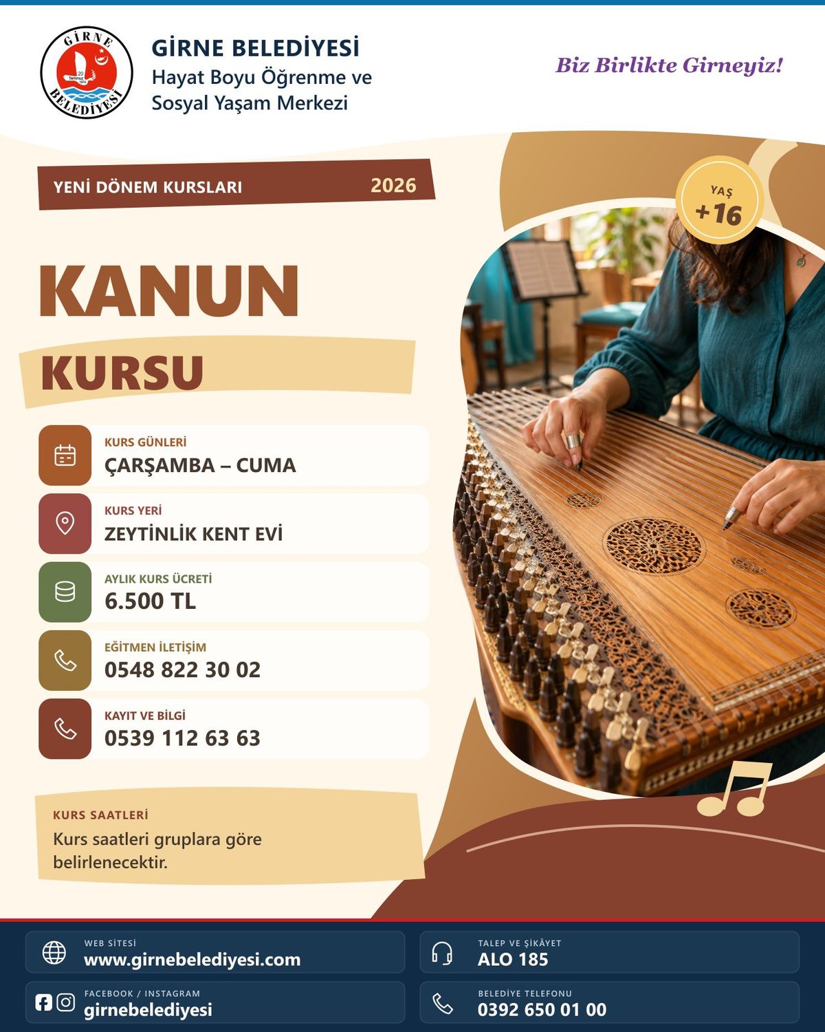 Girne Belediyesi yeni dönem müzik kursları için kayıt başladı — 2. fotoğraf