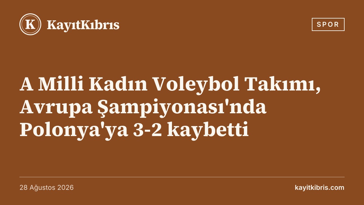 A Milli Kadın Voleybol Takımı, Avrupa Şampiyonası'nda Polonya'ya 3-2 kaybetti