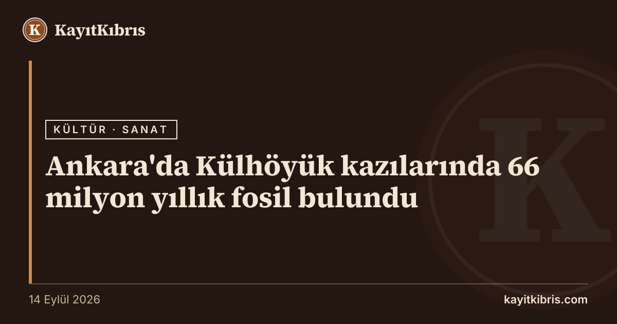 Ankara'da Külhöyük kazılarında 66 milyon yıllık fosil bulundu
