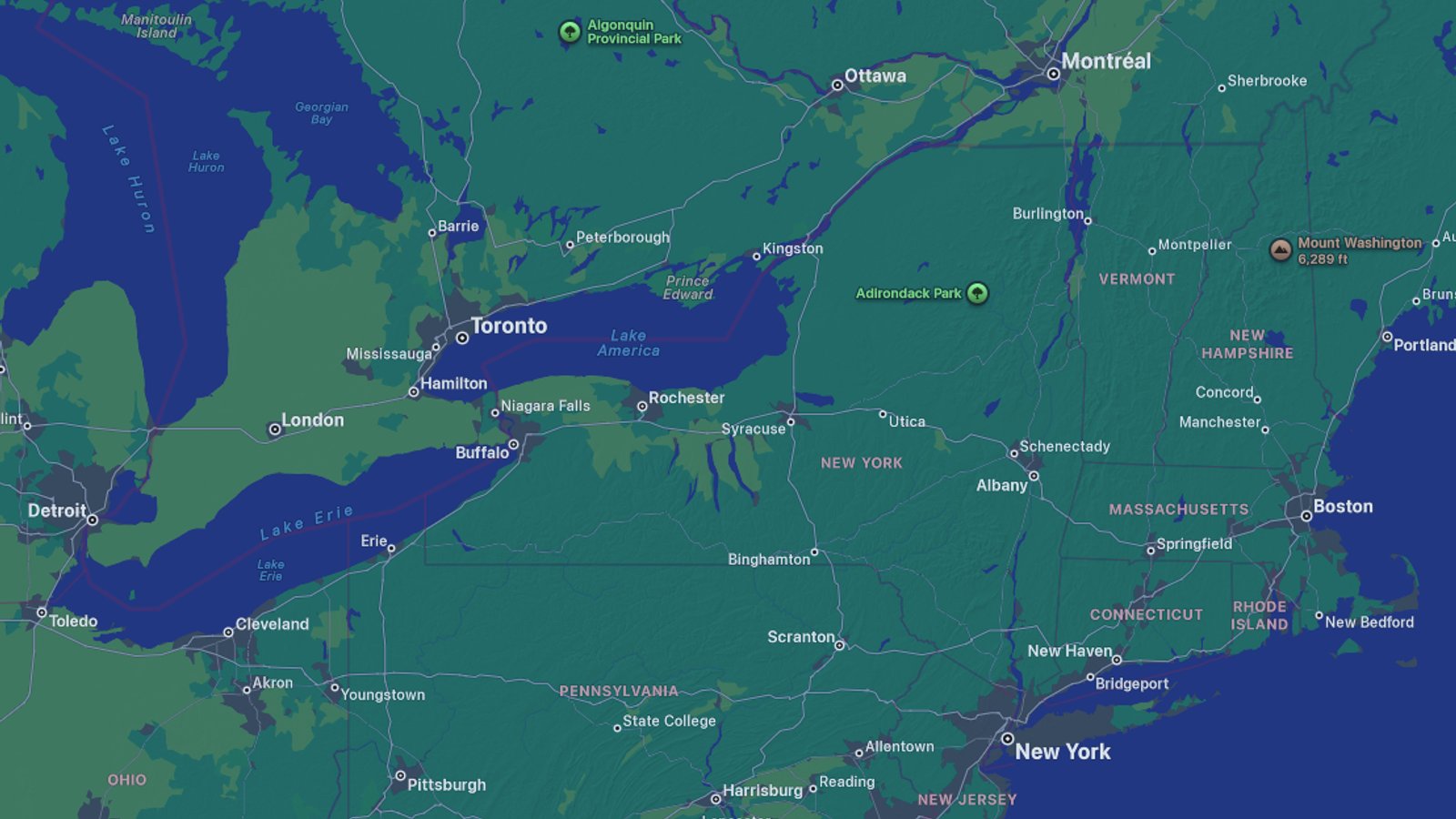 Apple Maps, Trump'ın talebiyle Lake Ontario'yu 'Lake America' yaptı