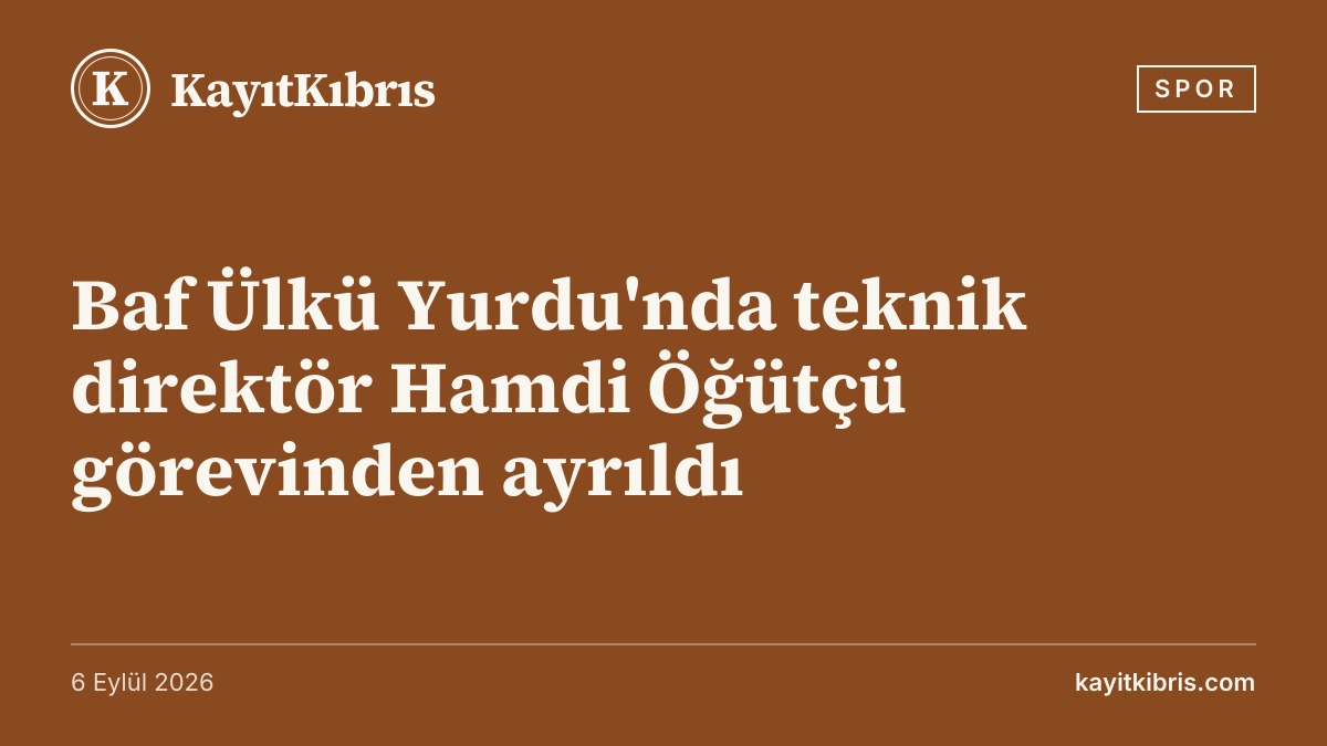 Baf Ülkü Yurdu'nda teknik direktör Hamdi Öğütçü görevinden ayrıldı