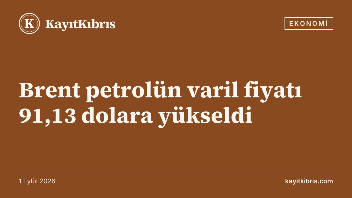 Brent petrolün varil fiyatı 91,13 dolara yükseldi