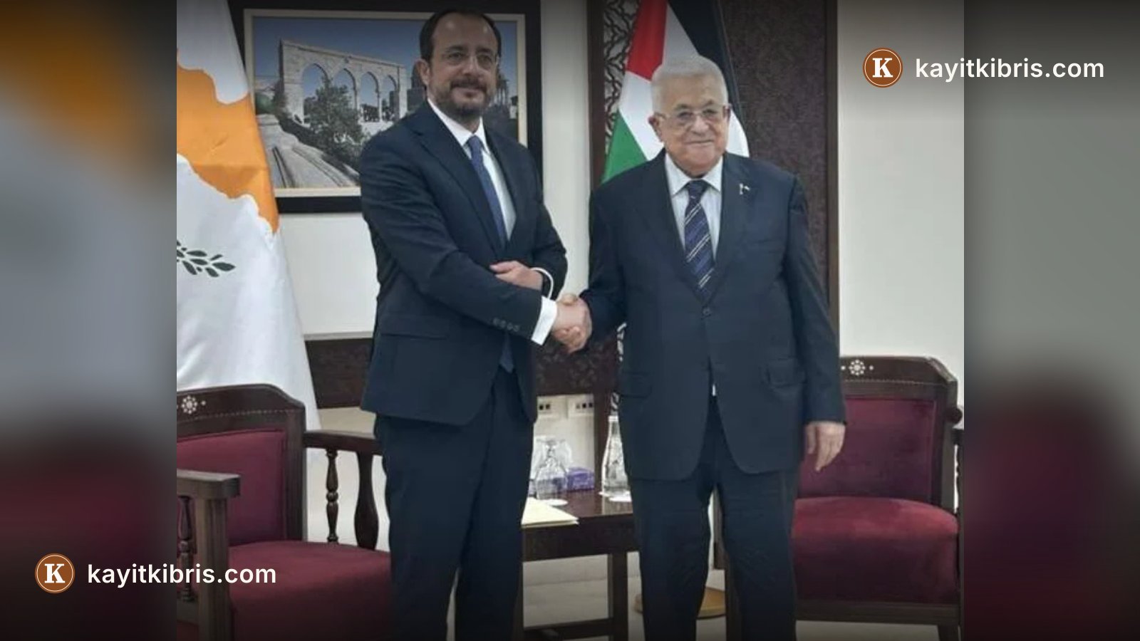 Filistin Devlet Başkanı Abbas, Hristodulidis ile görüştü