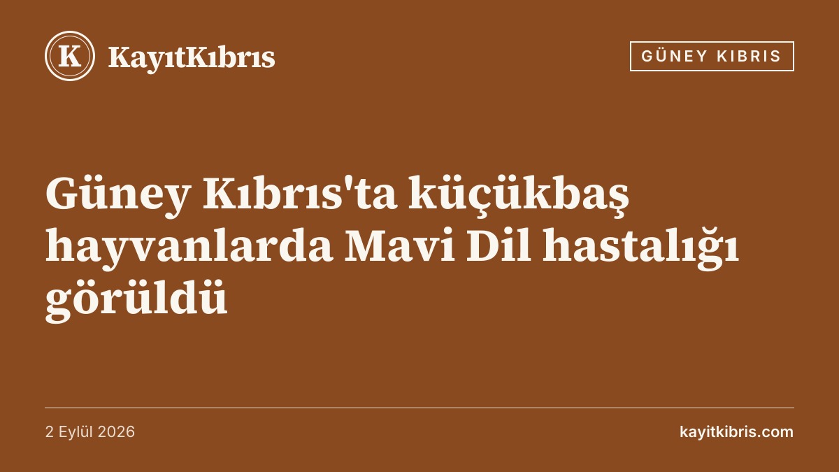 Güney Kıbrıs'ta küçükbaş hayvanlarda Mavi Dil hastalığı görüldü