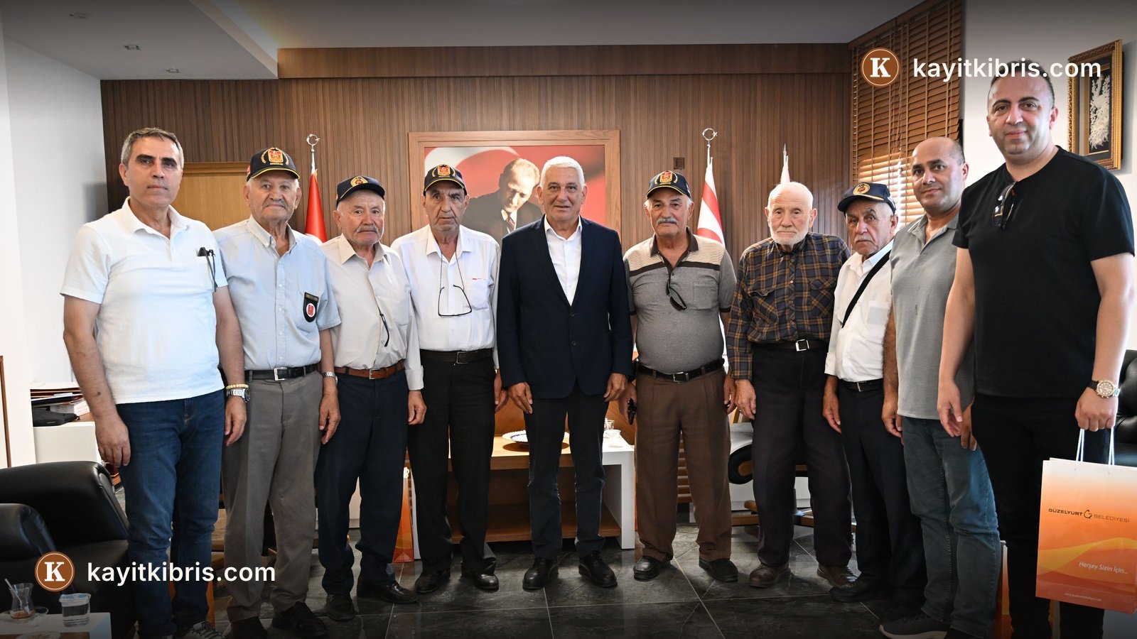 Güzelyurt Belediye Başkanı Özçınar, Kıbrıs gazileriyle görüştü
