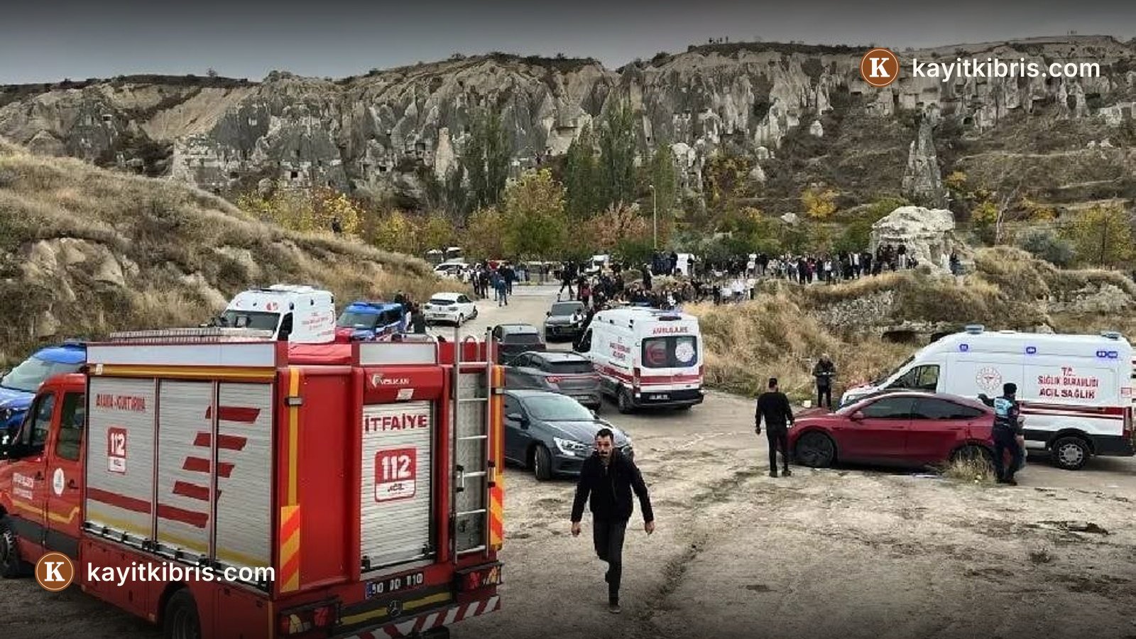 Kapadokya'daki peri bacası faciasına yakın yerde Kıbrıslı kafile güvende çıktı