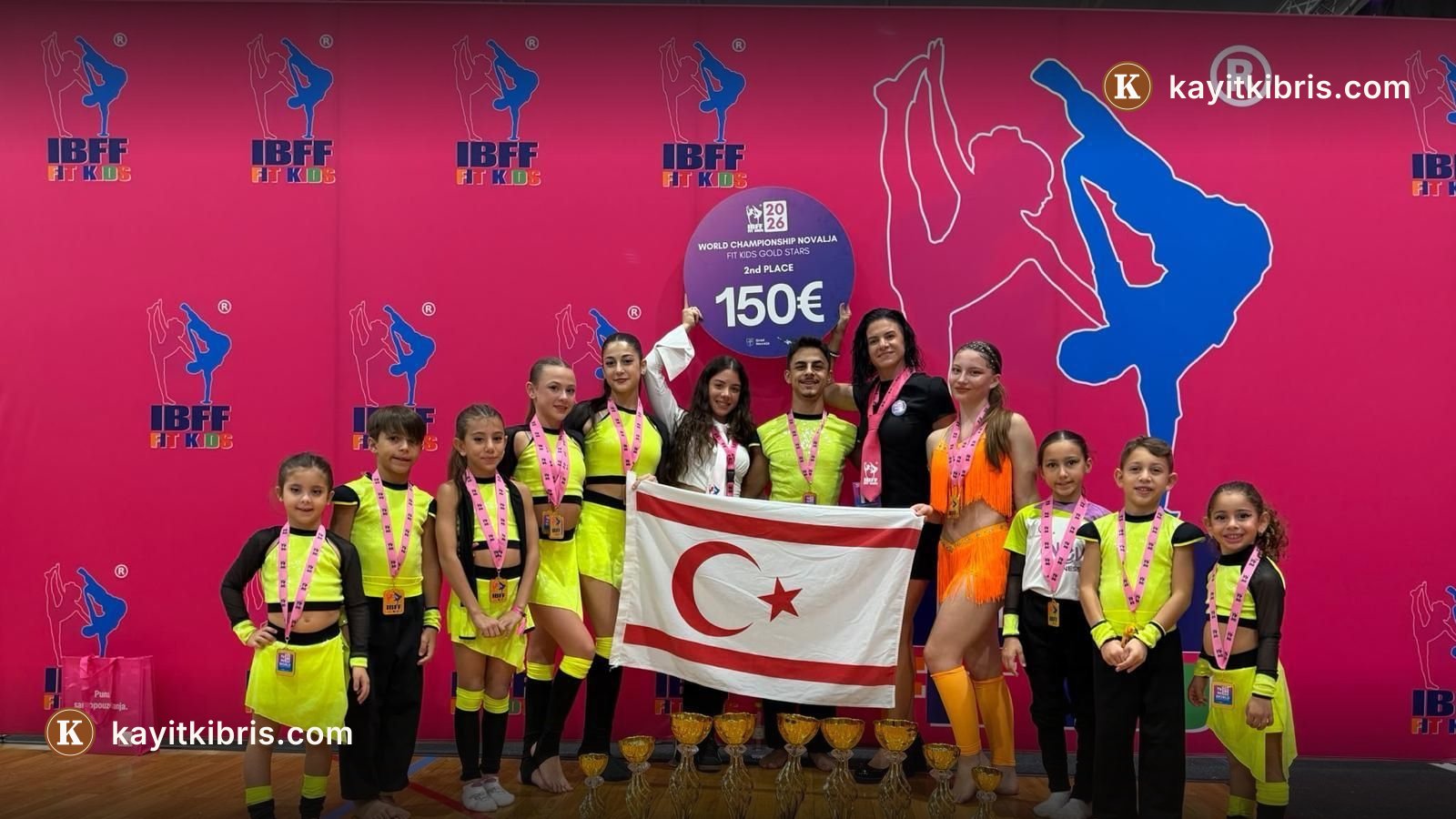 KKTC Çocuk Fitness Milli Takımı Hırvatistan'da başarı elde etti