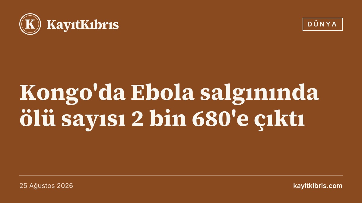 Kongo'da Ebola salgınında ölü sayısı 2 bin 680'e çıktı