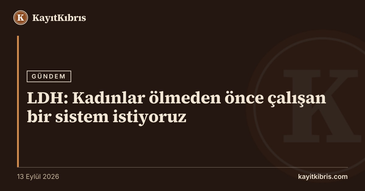 LDH: Kadınlar ölmeden önce çalışan bir sistem istiyoruz