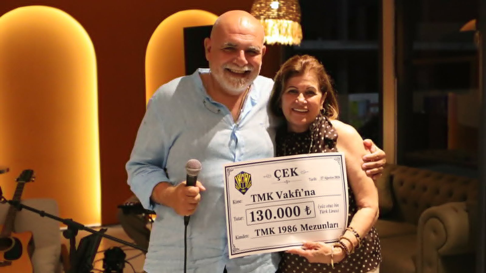 TMK 1986 mezunları, buluşmada vakfa 130 bin TL bağışladı