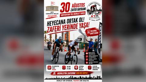 30 Ağustos Zafer Bayramı Kriteryum Yol Bisiklet Yarışı pazar günü