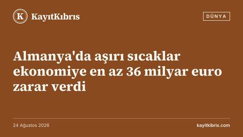 Almanya'da aşırı sıcaklar ekonomiye en az 36 milyar euro zarar verdi