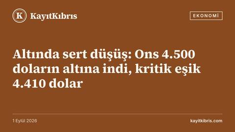 Altında sert düşüş: Ons 4.500 doların altına indi, kritik eşik 4.410 dolar