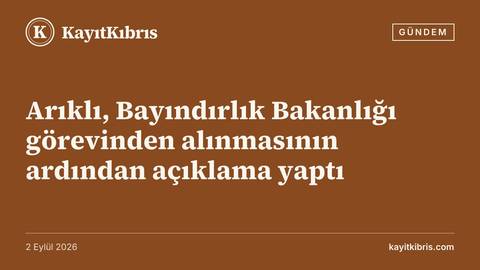 Arıklı, Bayındırlık Bakanlığı görevinden alınmasının ardından açıklama yaptı