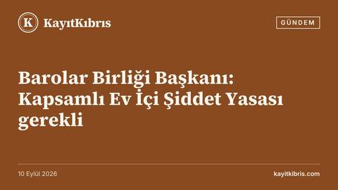 Barolar Birliği Başkanı: Kapsamlı Ev İçi Şiddet Yasası gerekli