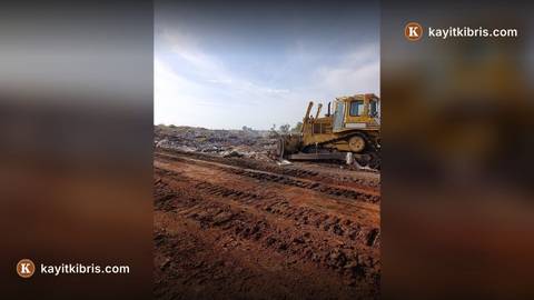 Beyarmudu çöplüğünde yangının ardından ıslah çalışması başladı