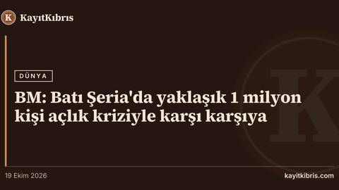BM: Batı Şeria'da yaklaşık 1 milyon kişi açlık kriziyle karşı karşıya