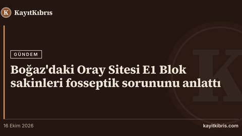 Boğaz'daki Oray Sitesi E1 Blok sakinleri fosseptik sorununu anlattı