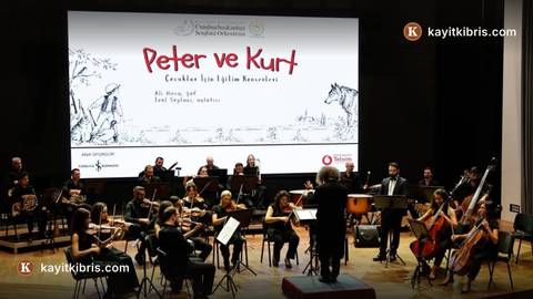 Cumhurbaşkanı Erhürman, 'Peter ve Kurt' senfonik masalını öğrencilerle izledi