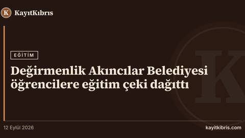 Değirmenlik Akıncılar Belediyesi öğrencilere eğitim çeki dağıttı