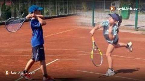 Dünya Oto Cup tenis turnuvası KKTF kortlarında başladı