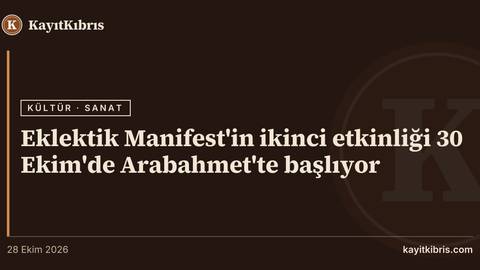 Eklektik Manifest'in ikinci etkinliği 30 Ekim'de Arabahmet'te başlıyor