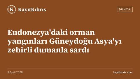 Endonezya'daki orman yangınları Güneydoğu Asya'yı zehirli dumanla sardı