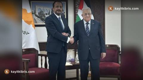 Filistin Devlet Başkanı Abbas, Hristodulidis ile görüştü