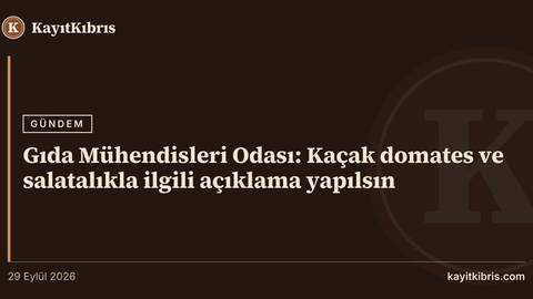Gıda Mühendisleri Odası: Kaçak domates ve salatalıkla ilgili açıklama yapılsın