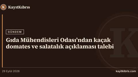 Gıda Mühendisleri Odası'ndan kaçak domates ve salatalık açıklaması talebi