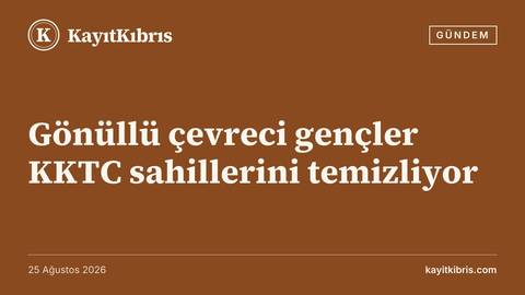 Gönüllü çevreci gençler KKTC sahillerini temizliyor