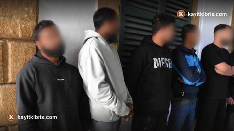 Gönyeli'de izinsiz ikamet eden 5 kişi 7 gün daha tutuklu kaldı