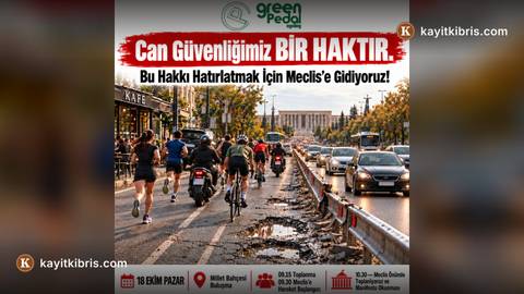 Green Pedal, yol güvenliği için pazar günü Meclis önünde etkinlik düzenleyecek
