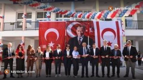 Haspolat Gülen Tüfekçi İlkokulu'nda yeni derslikler ve oyun parkı açıldı