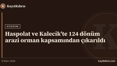 Haspolat ve Kalecik'te 124 dönüm arazi orman kapsamından çıkarıldı