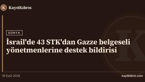 İsrail'de 43 STK'dan Gazze belgeseli yönetmenlerine destek bildirisi
