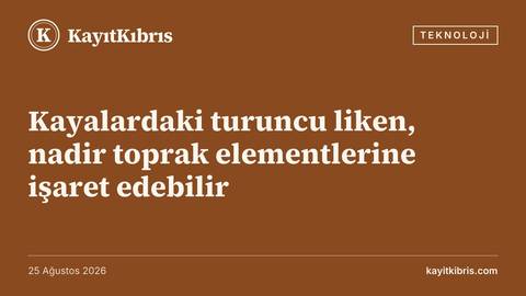 Kayalardaki turuncu liken, nadir toprak elementlerine işaret edebilir