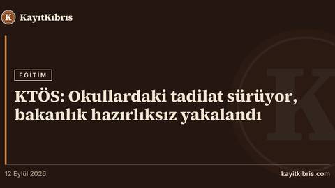 KTÖS: Okullardaki tadilat sürüyor, bakanlık hazırlıksız yakalandı