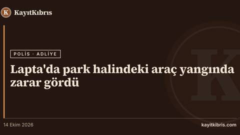 Lapta'da park halindeki araç yangında zarar gördü