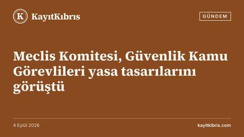 Meclis Komitesi, Güvenlik Kamu Görevlileri yasa tasarılarını görüştü