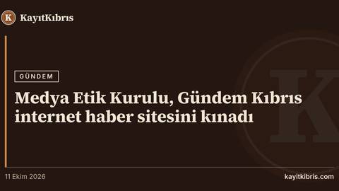 Medya Etik Kurulu, Gündem Kıbrıs internet haber sitesini kınadı