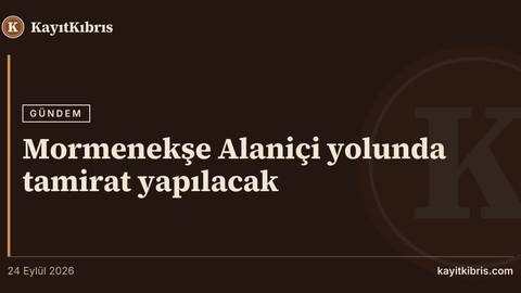 Mormenekşe Alaniçi yolunda tamirat yapılacak