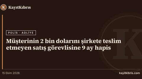 Müşterinin 2 bin dolarını şirkete teslim etmeyen satış görevlisine 9 ay hapis