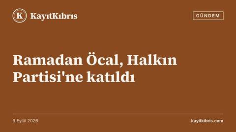 Ramadan Öcal, Halkın Partisi'ne katıldı