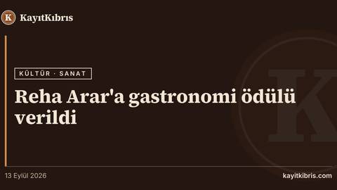 Reha Arar'a gastronomi ödülü verildi