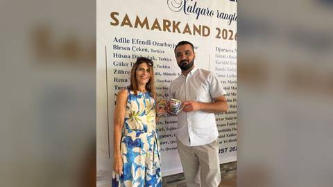 Ressam Zühre Özkaraman Özbekistan’daki sanat çalıştayına katıldı