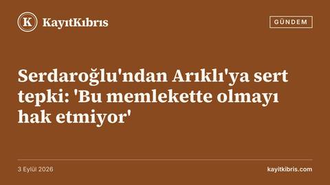 Serdaroğlu'ndan Arıklı'ya sert tepki: 'Bu memlekette olmayı hak etmiyor'