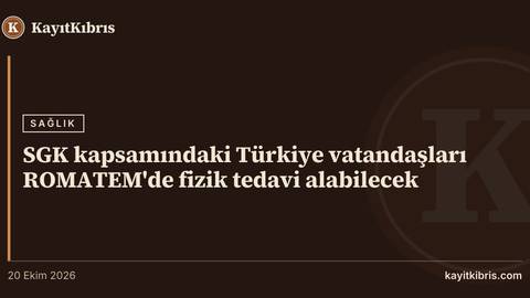 SGK kapsamındaki Türkiye vatandaşları ROMATEM'de fizik tedavi alabilecek