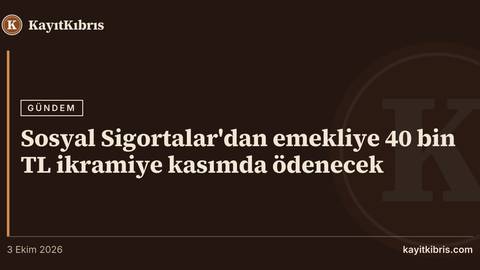 Sosyal Sigortalar'dan emekliye 40 bin TL ikramiye kasımda ödenecek