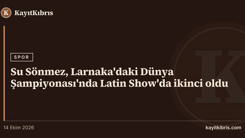 Su Sönmez, Larnaka'daki Dünya Şampiyonası'nda Latin Show'da ikinci oldu